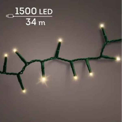 Luci di Natale 1500 LED Soft Gold compatto - 34 mt -495525