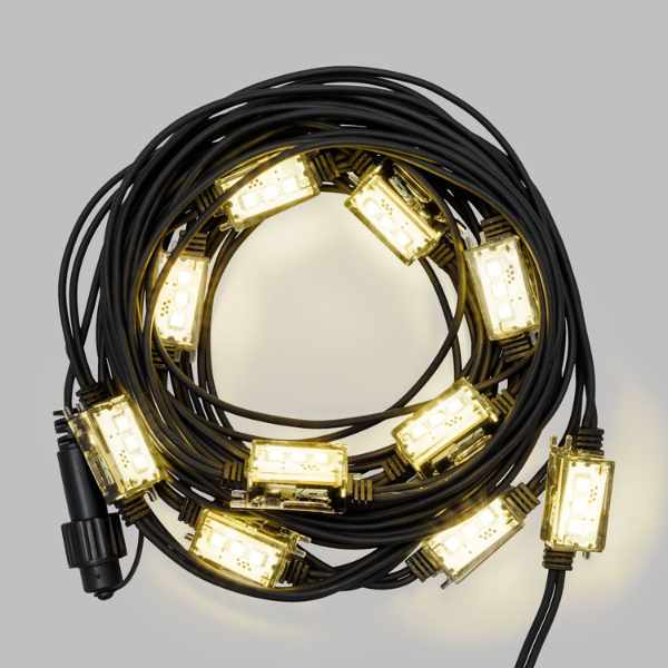 Luci di Natale stroboscopiche 10 strobo - BIanco caldo - prolungabile - 42278