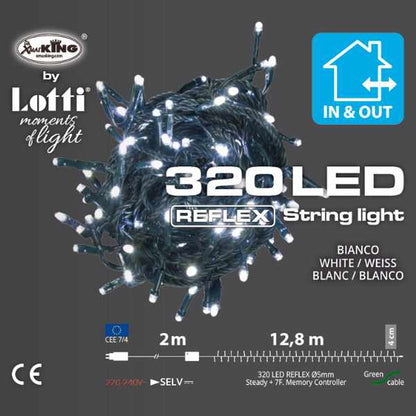 Luci di Natale 320 LED Bianco Freddo 12,8 mt - 46160