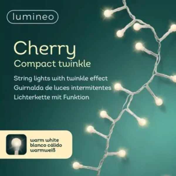 Luci di Natale 500 LED Cherry Bianco Caldo  - 11 mt - 495582