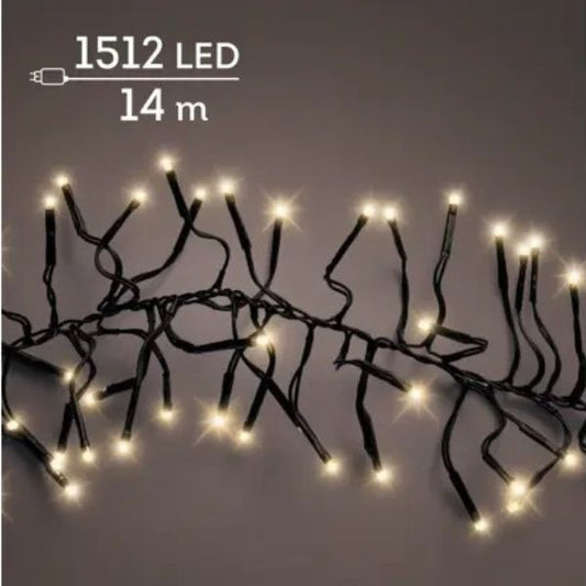 Luci di Natale 1512 LED Soft Gold 14 mt