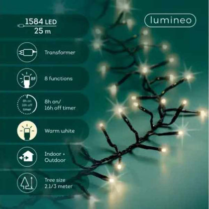 Luci di Natale 1584 LED Excellent bianco caldo  - 25 mt - 496392