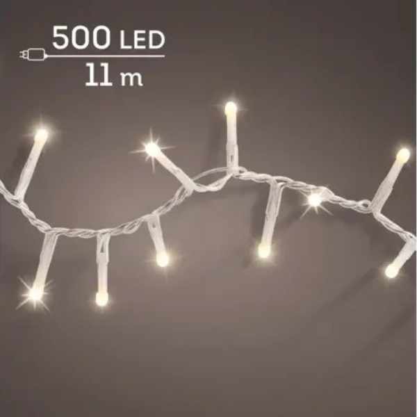 Luci di Natale 500 LED Soft Glow Bianco Caldo  - 11 mt - 495669