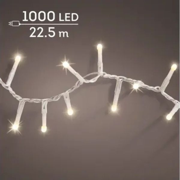Luci di Natale 1000 LED Soft Glow Bianco Caldo  - 22,5 mt - 495681