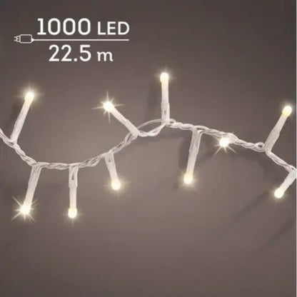 Luci di Natale 1000 LED Soft Glow Bianco Caldo  - 22,5 mt - 495681
