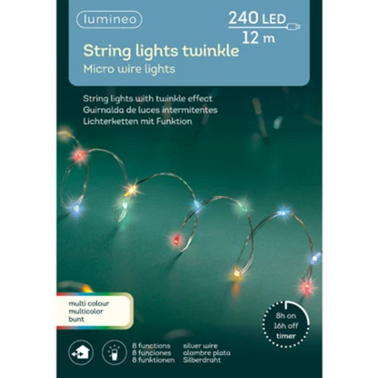 Catena Twinkle 240 Micro led Multicolor 12 mt- 497064
