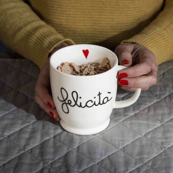 Mug con Scritta: Felicità