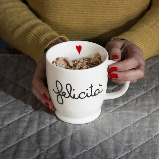 Mug con Scritta: Felicità