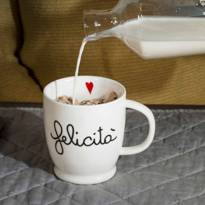 Mug con Scritta: Felicità