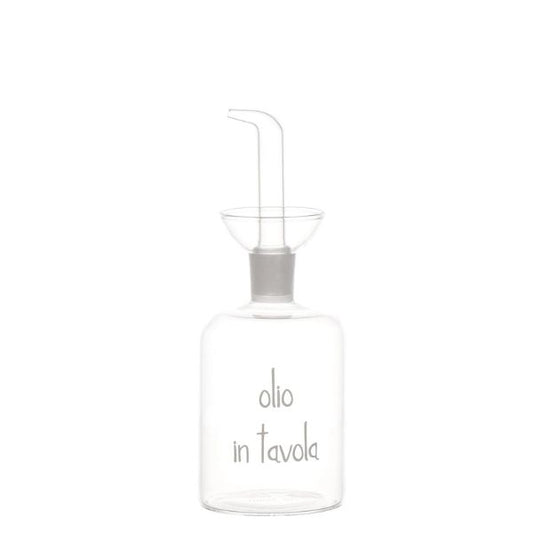 Set 2 Bottiglie - Scritta: Olio in tavola - Un pò di aceto 250 ml