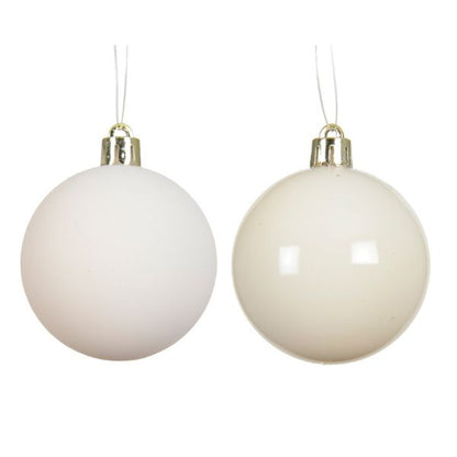 Palline di Natale Bianco Lana- 10 cm - 4 pz