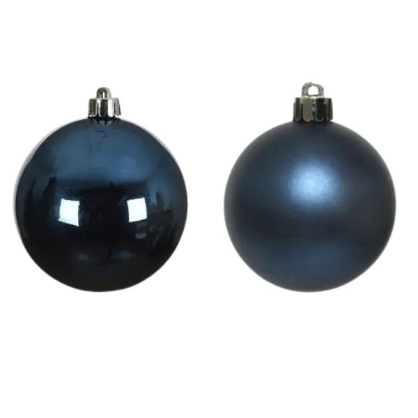 Palline di Natale Blu notte - 10 cm - 4 pz