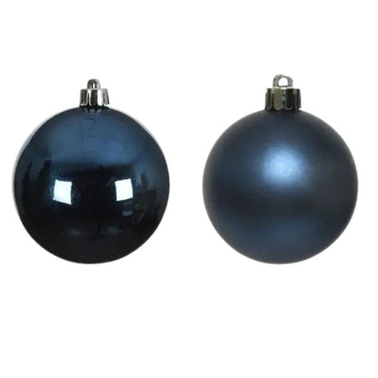 Palline di Natale Blu notte - 10 cm - 4 pz