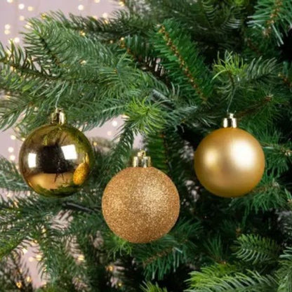 Palline di Natale Oro - 6 cm - 10 pz - Glitter, Lucide & Opache