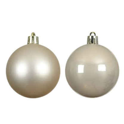 Palline di Natale Perla - 8 cm - 6 pz - Lucide & Opache