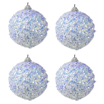 Set 4 Palline Irridescenti 10 cm