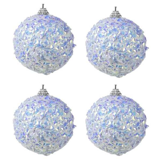 Set 4 Palline Irridescenti 10 cm