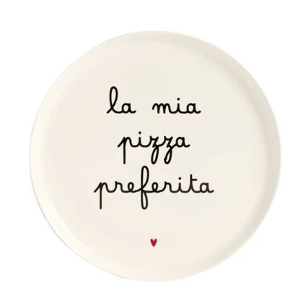 Piatto Pizza - Scritta: La mia pizza preferita - 31,5 cm