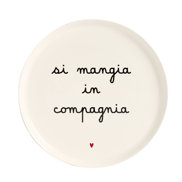 Piatto Pizza - Si mangia in compagnia 31,5 cm