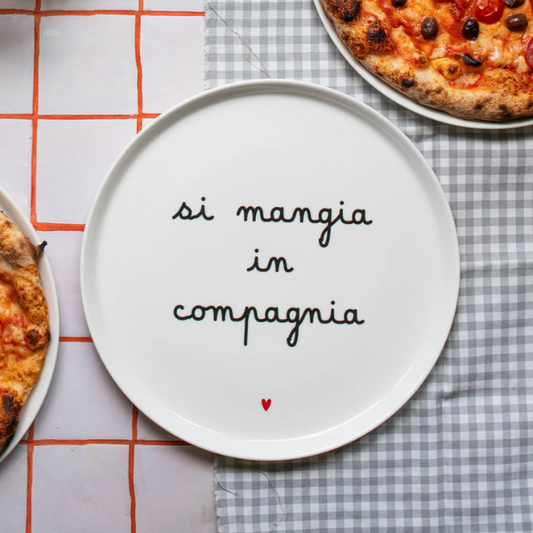 Piatto Pizza - Si mangia in compagnia 31,5 cm