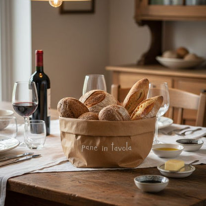 Contenitore con Scritta: Pane in tavola