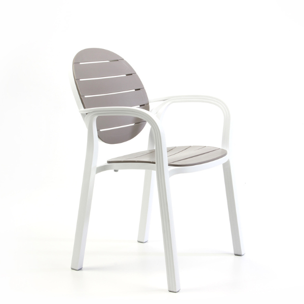 Sedia Palma BIanco tortora - Nardi