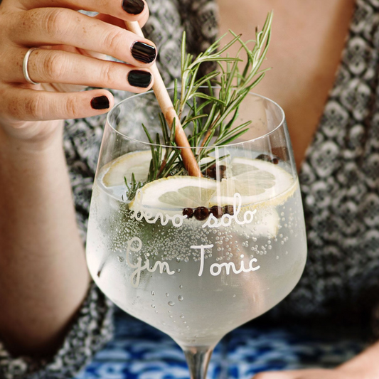 Set 2 Calici - Bevo solo Gin Tonic 82 cl