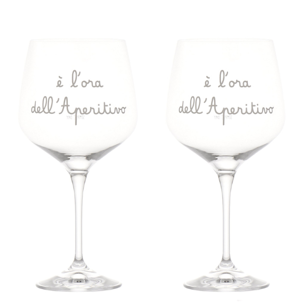 Set 2 Calici - è l'ora dell'aperitivo 82 cl