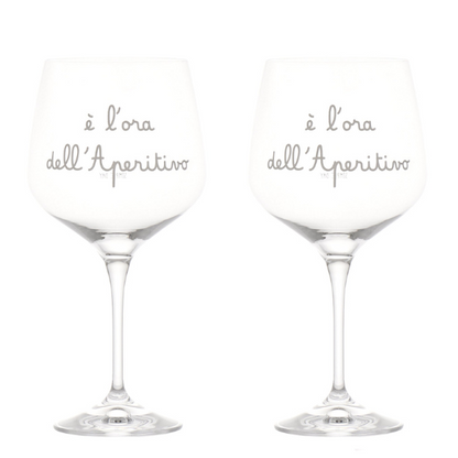Set 2 Calici - è l'ora dell'aperitivo 82 cl