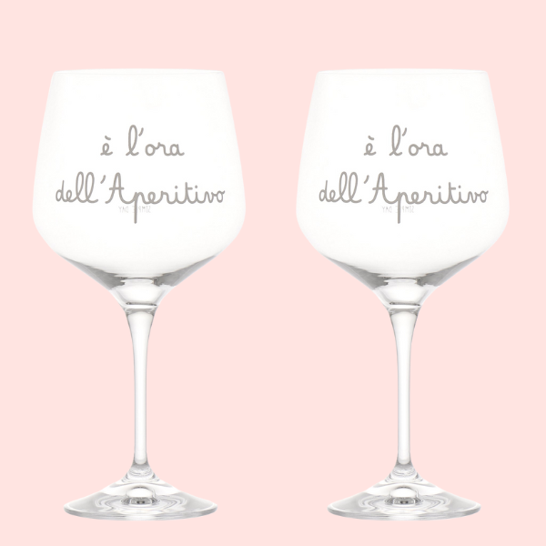 Set 2 Calici - è l'ora dell'aperitivo 82 cl