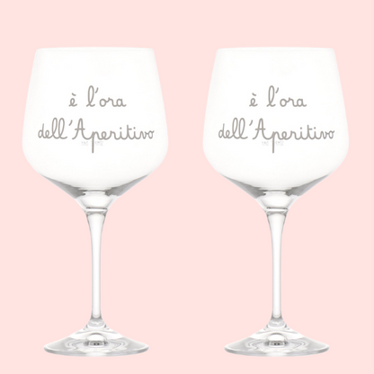Set 2 Calici - è l'ora dell'aperitivo 82 cl