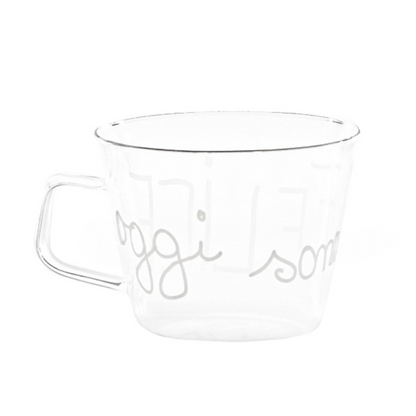 Set 2 Tazze in vetro - Oggi sono felice 480 ml