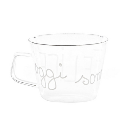 Set 2 Tazze in vetro - Oggi sono felice 480 ml