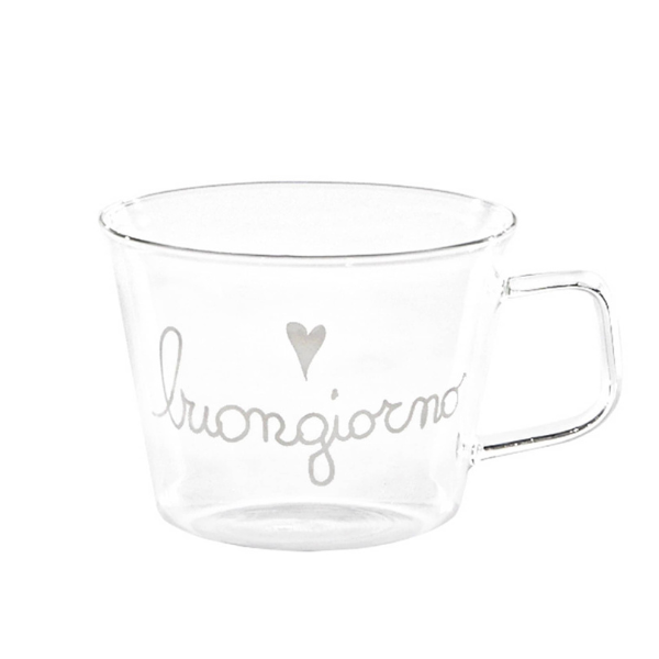 Set 2 tazze in vetro - Buongiorno 480 ml