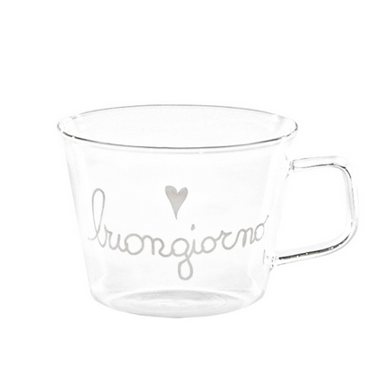 Set 2 tazze in vetro - Buongiorno 480 ml