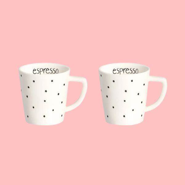 Set 2 piattini per tazzine Pois - Espresso