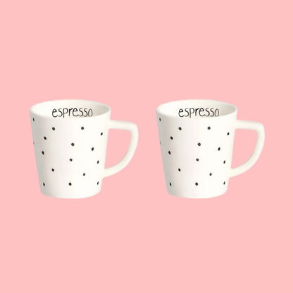 Set 2 piattini per tazzine Pois - Espresso