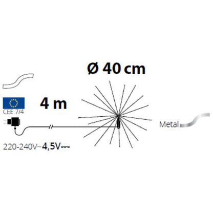 Sfera luminosa di Natale Twigball 240 MicroLed Bianco caldo Ø 40 cm