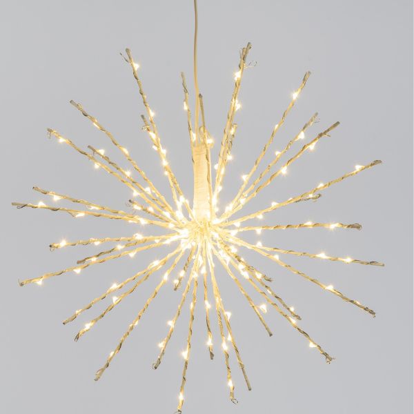 Sfera luminosa di Natale Twigball 160 MicroLed Bianco caldo 30 cm