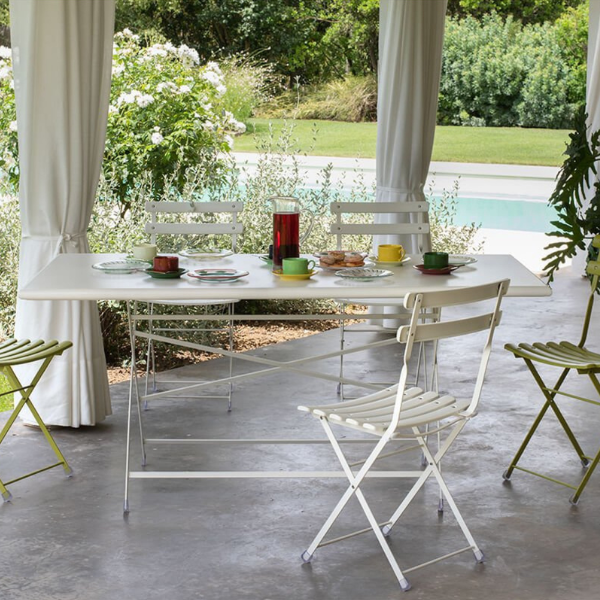 Tavolo Rettangolare 110x70 Arc en ciel Bianco ripiegabile- Emu