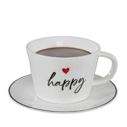 Set 2 tazze Colazione - Happy cuore