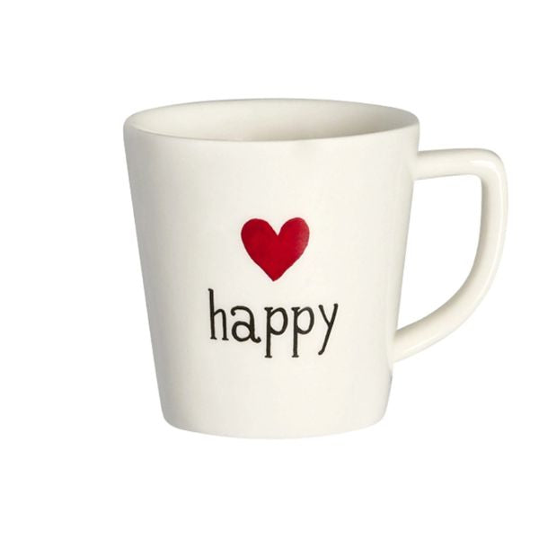 Set 2 tazzine espresso - Happy cuore rosso