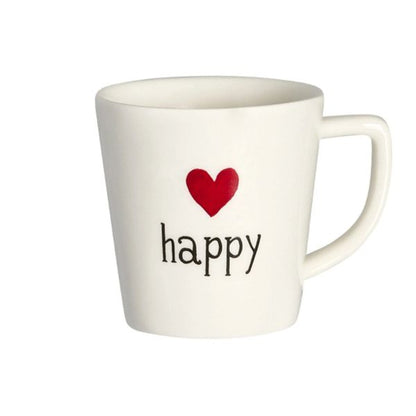 Set 2 tazzine espresso - Happy cuore rosso