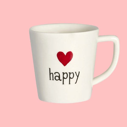 Set 2 tazzine espresso - Happy cuore rosso