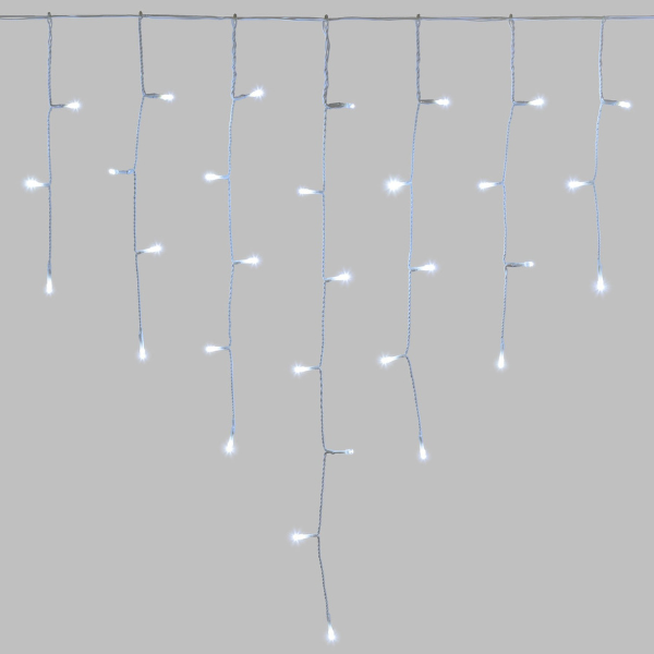 Tenda Luci di Natale 186 LED Bianco Freddo  4,2 mt