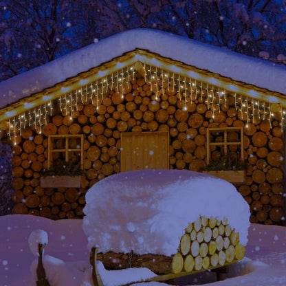 Tenda Luci di Natale 228 Maxi LED Bianco Caldo e Freddo 3 mt