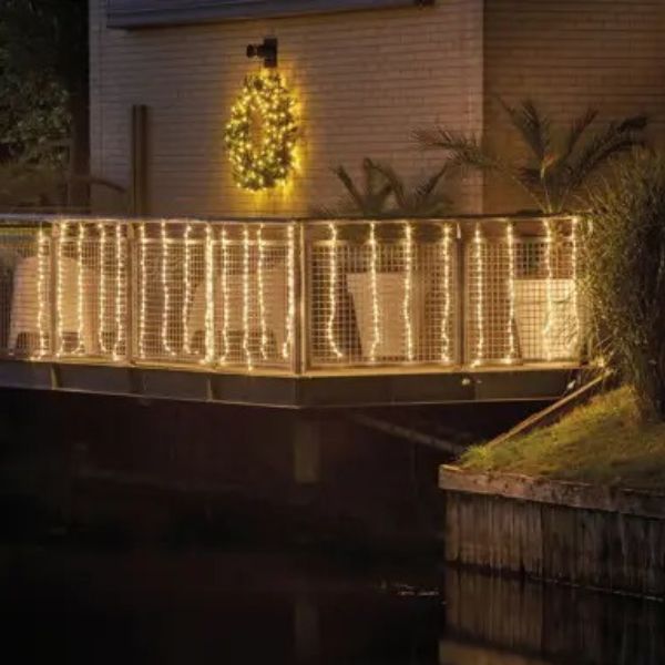 Tenda Luci di Natale 420 LED Bianco Caldo 4 X 1 mt - 494756