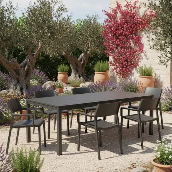 Set 4 Trill Armchair con Braccioli Nardi Antracite
