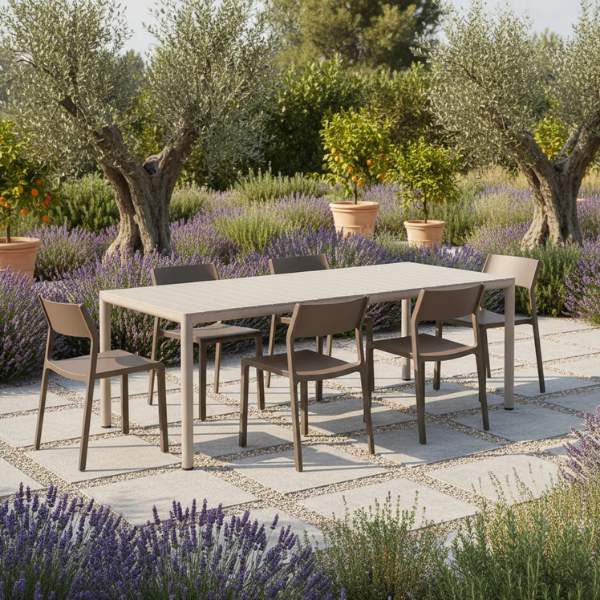 Set 4 Trill Armchair con Braccioli Nardi Tortora