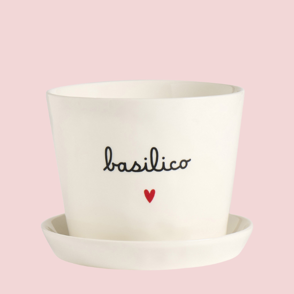 Vaso - Basilico cuore 15x12cm